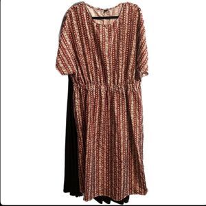 Lot of 2 Women’s size 4XL Curve Dresses Plain Black with Pockets & Summer Floral